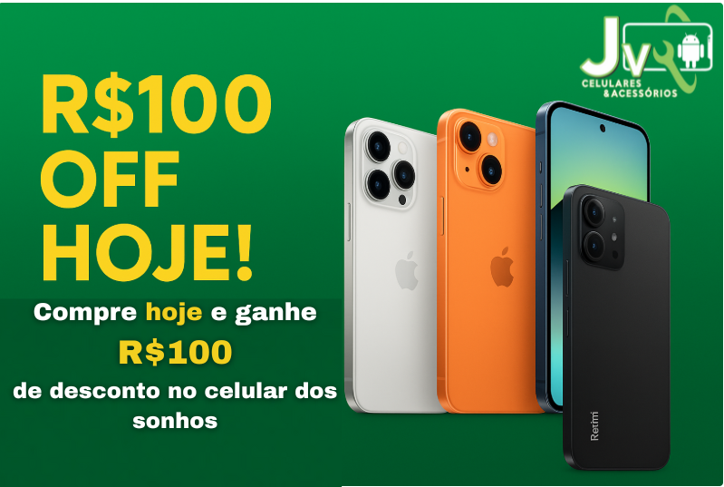 Banner de promoção - R$100 OFF HOJE!
