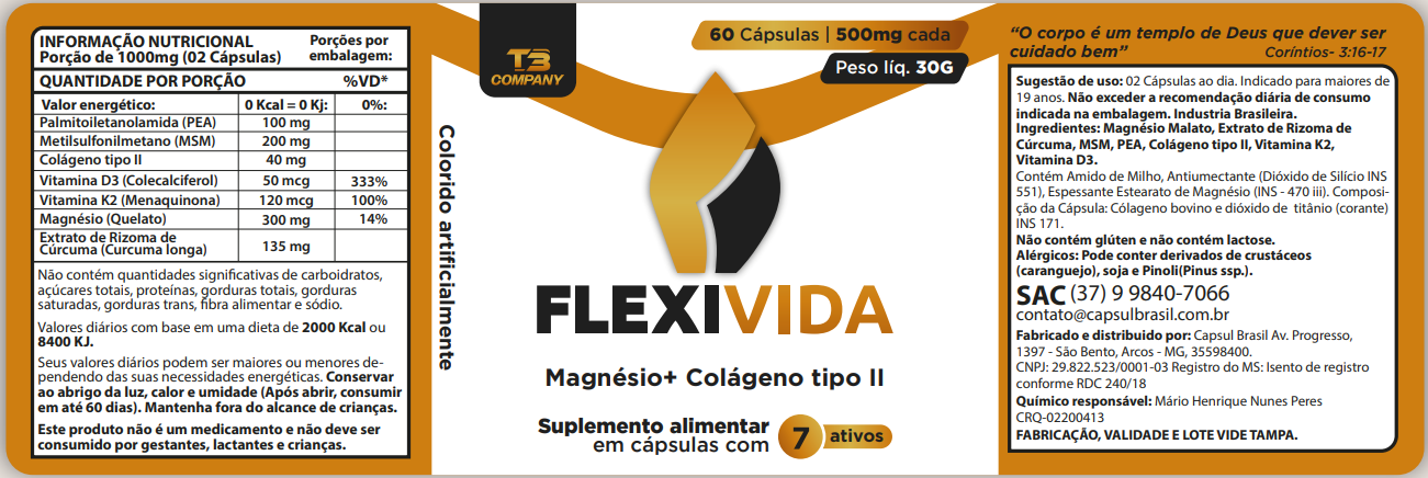 Tabela nutricional FlexiVida